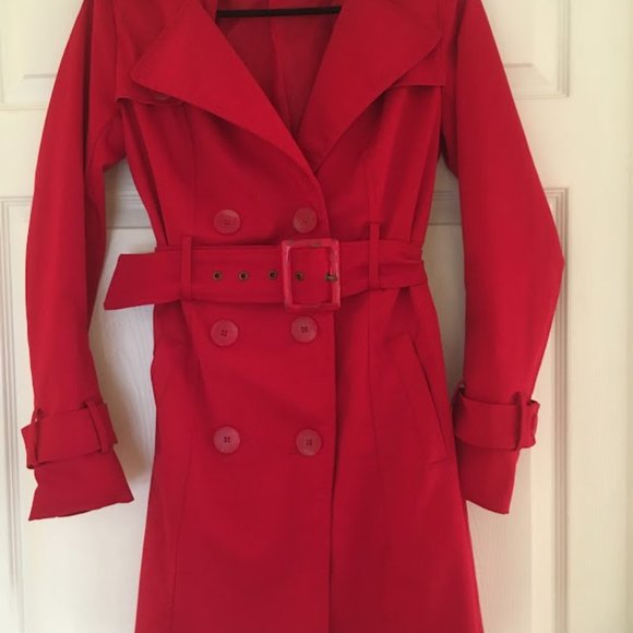 Red pea coat - Picture 4 of 6
